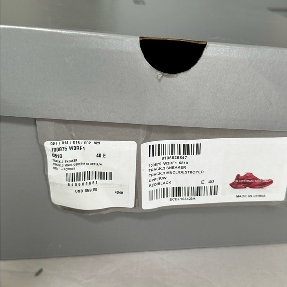 Balenciaga red sneakers Track trainers new in box size 9.5/ 40 eu - Picture 6 of 6